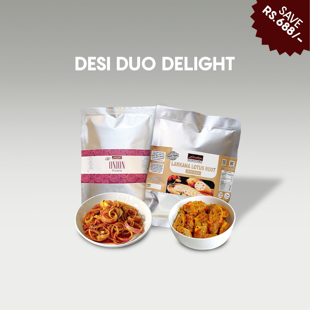 Desi Duo Delight | Larkana Lotus Root Pickle & Onion Pickle