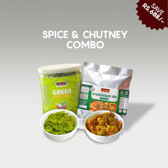 Spice & Chutney Combo | Hyderabad Mix Pickle & Green Chutney