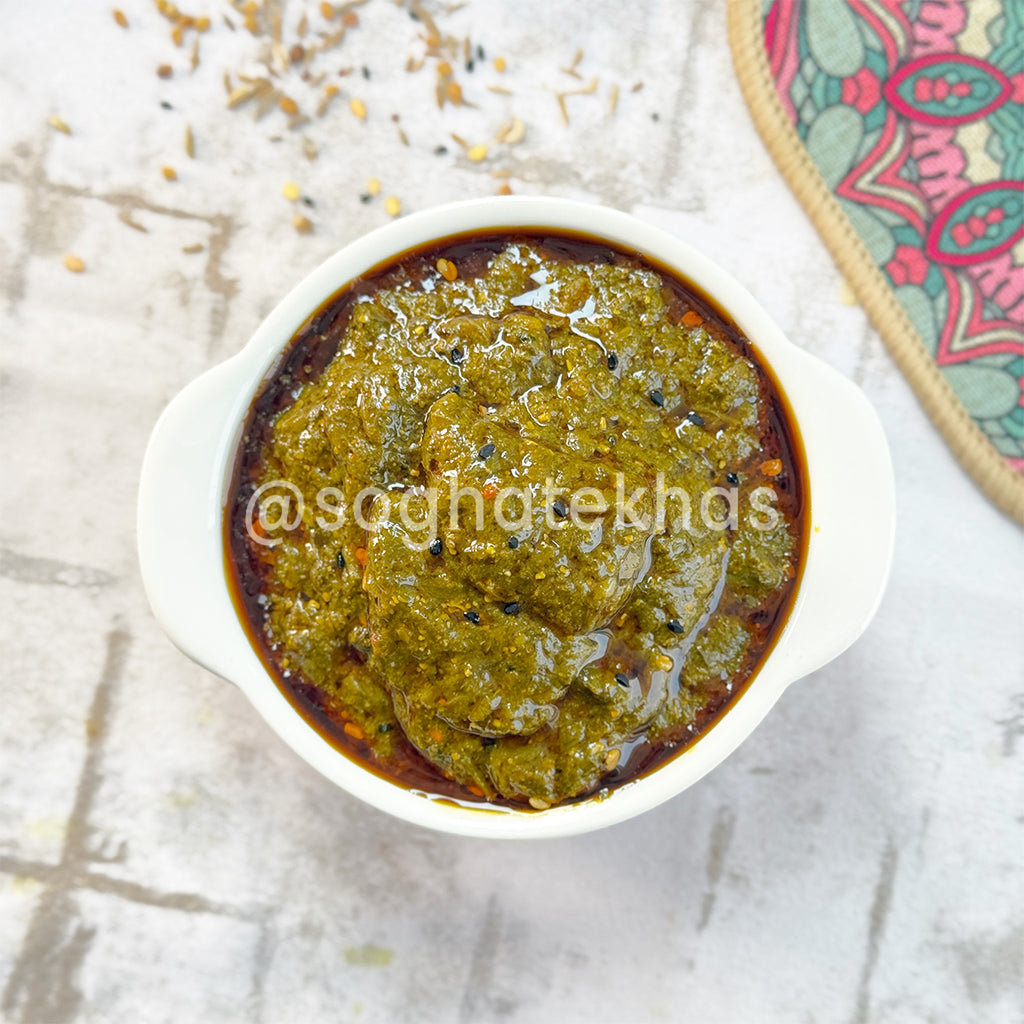 Sarson Da Saag Pickle (Sarson Da Saag Achar)