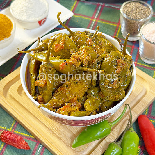 Green Chilli Pickle (Hari Mirch Achar)