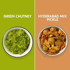 Spice & Chutney Combo | Hyderabad Mix Pickle & Green Chutney