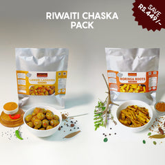 Riwaiti Chaska Pack | Lahori Lasoora Pickle & Moringa Pickle
