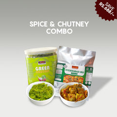 Spice & Chutney Combo | Hyderabad Mix Pickle & Green Chutney