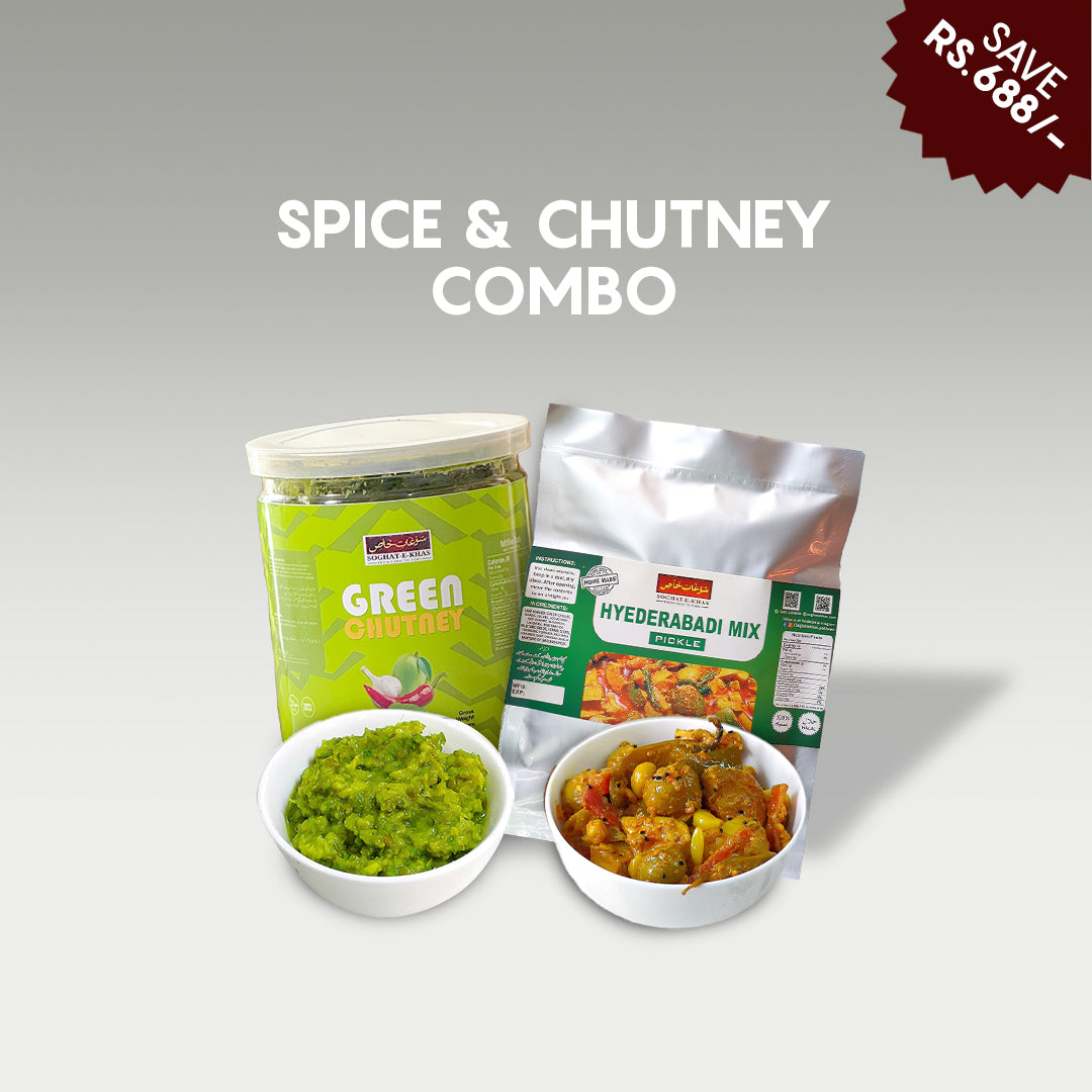 Spice & Chutney Combo | Hyderabad Mix Pickle & Green Chutney